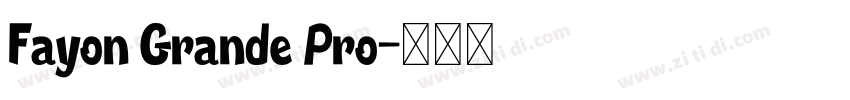 Fayon Grande Pro字体转换